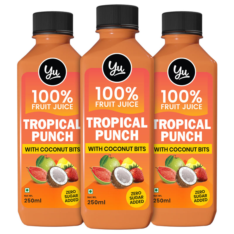 Tropical Punch 100% Fruit Juice - Pack of 3