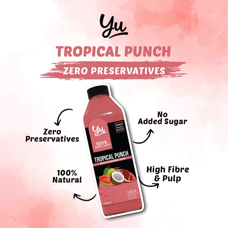 Tropical Punch 100% Fruit Juice - Pack of 3