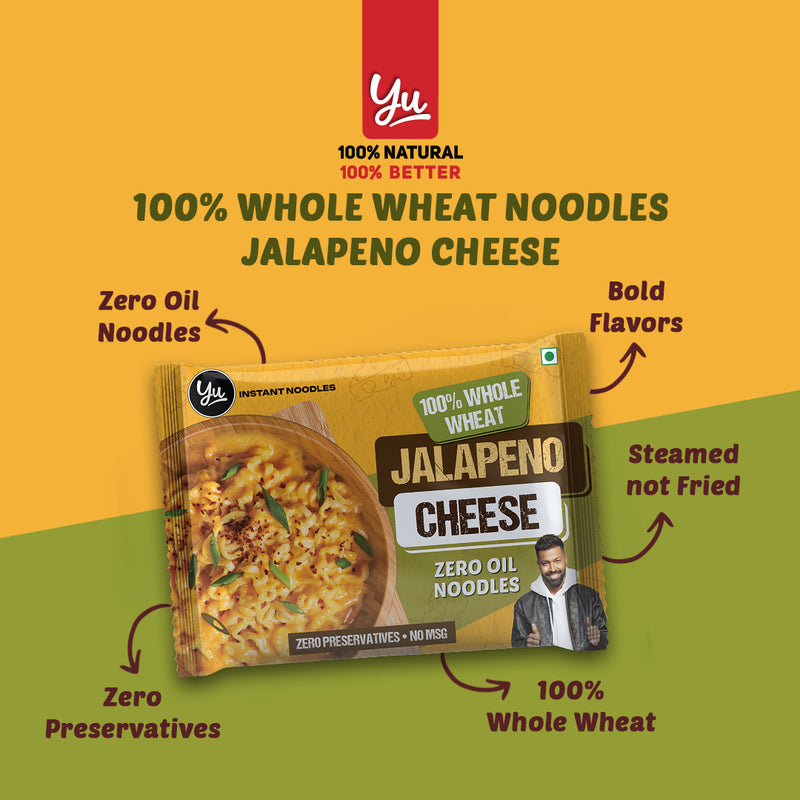 Whole Wheat Instant Noodles - Jalapeno Cheese - Pack of 4