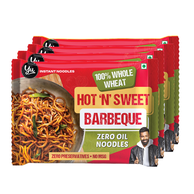 Whole Wheat Instant Noodles - Hot & Sweet Barbeque - Pack of 4