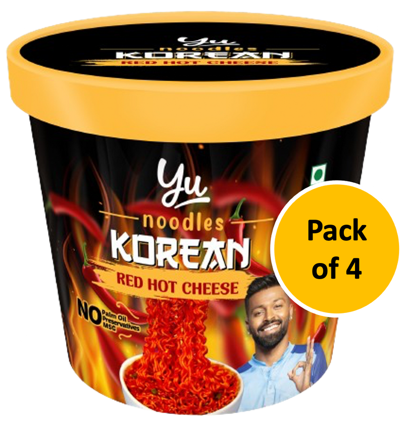 Red Hot Cheese Noodles - Pack of 4