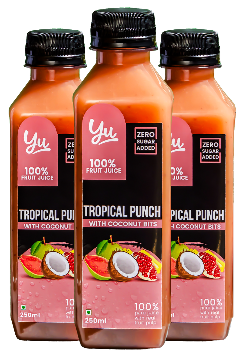 Tropical Punch 100% Fruit Juice - Pack of 3