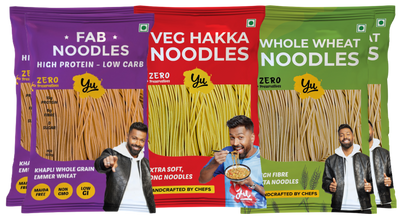 Noodles Combo Pack of 6 - Hakka, Whole Wheat, Fab (2 packs each)