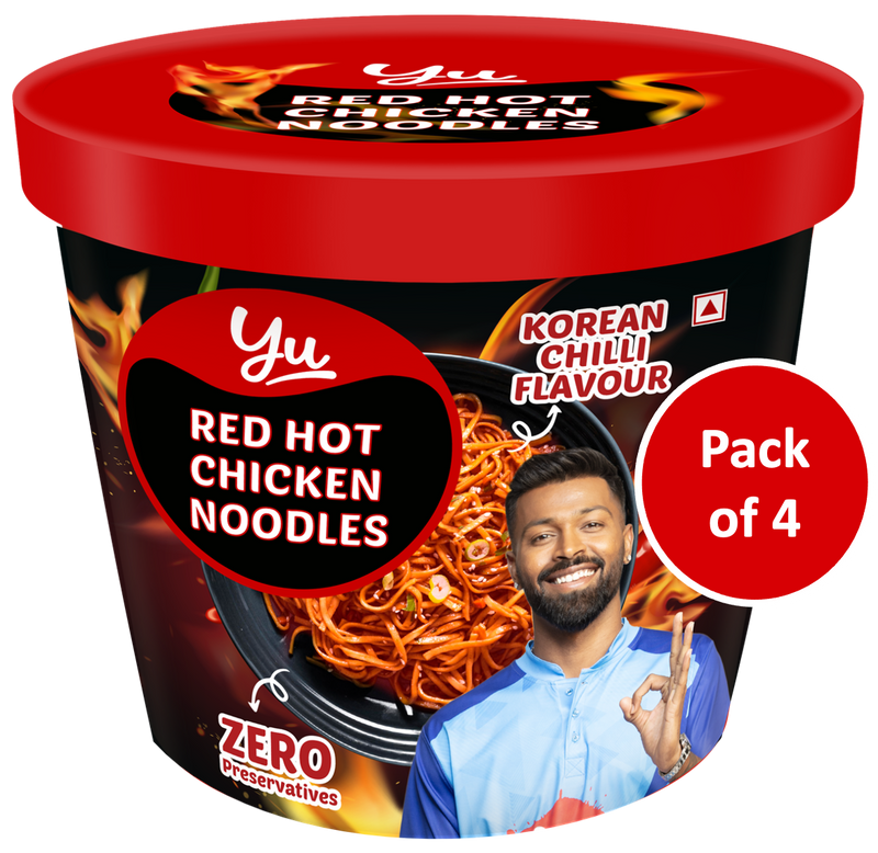 Red Hot Chicken Noodles - Pack of 4