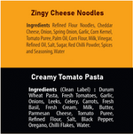 Noodles & Pasta Combo Pack of 4 - 2 Zingy Cheese Noodles, 2 Creamy Tomato Pasta