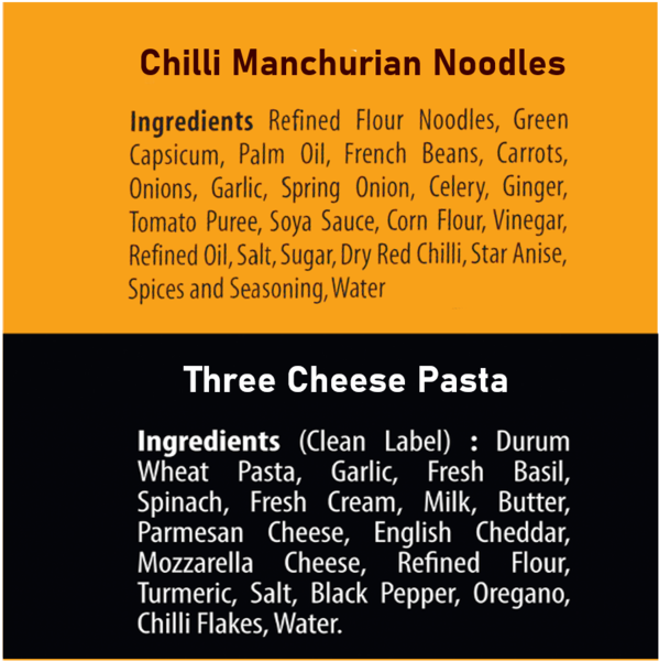 Noodles & Pasta Combo Pack of 4 - 2 Chilli Manchurian Noodles, 2 Three Cheese Pasta