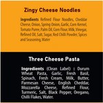 Noodles & Pasta Combo Pack of 4 - 2 Zingy Cheese Noodles, 2 Three Cheese Pasta