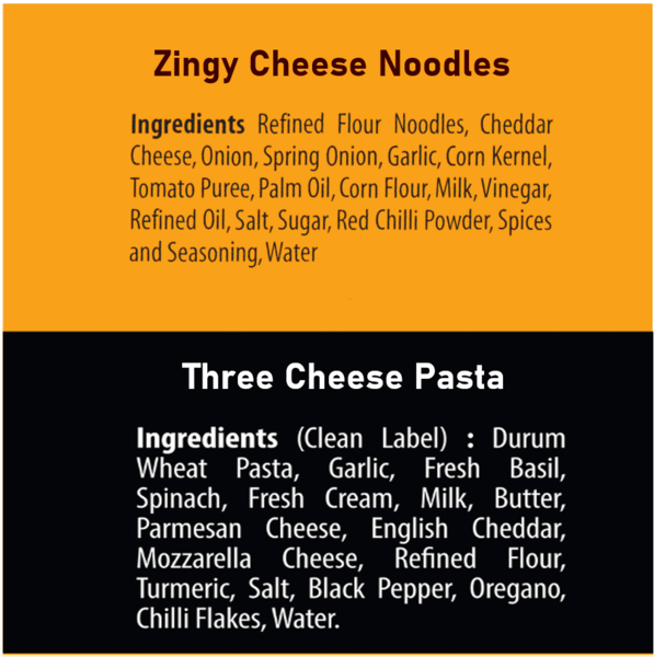 Noodles & Pasta Combo Pack of 4 - 2 Zingy Cheese Noodles, 2 Three Cheese Pasta